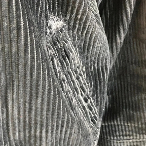 Vintage 80s 90s Black Wide Wale Corduroy Double Breasted Free People Jacket - Picture 4 of 8